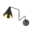 Mercana Cobalt 6L x 32W Black Metal Cone Shaped Swivel Wall Sconce