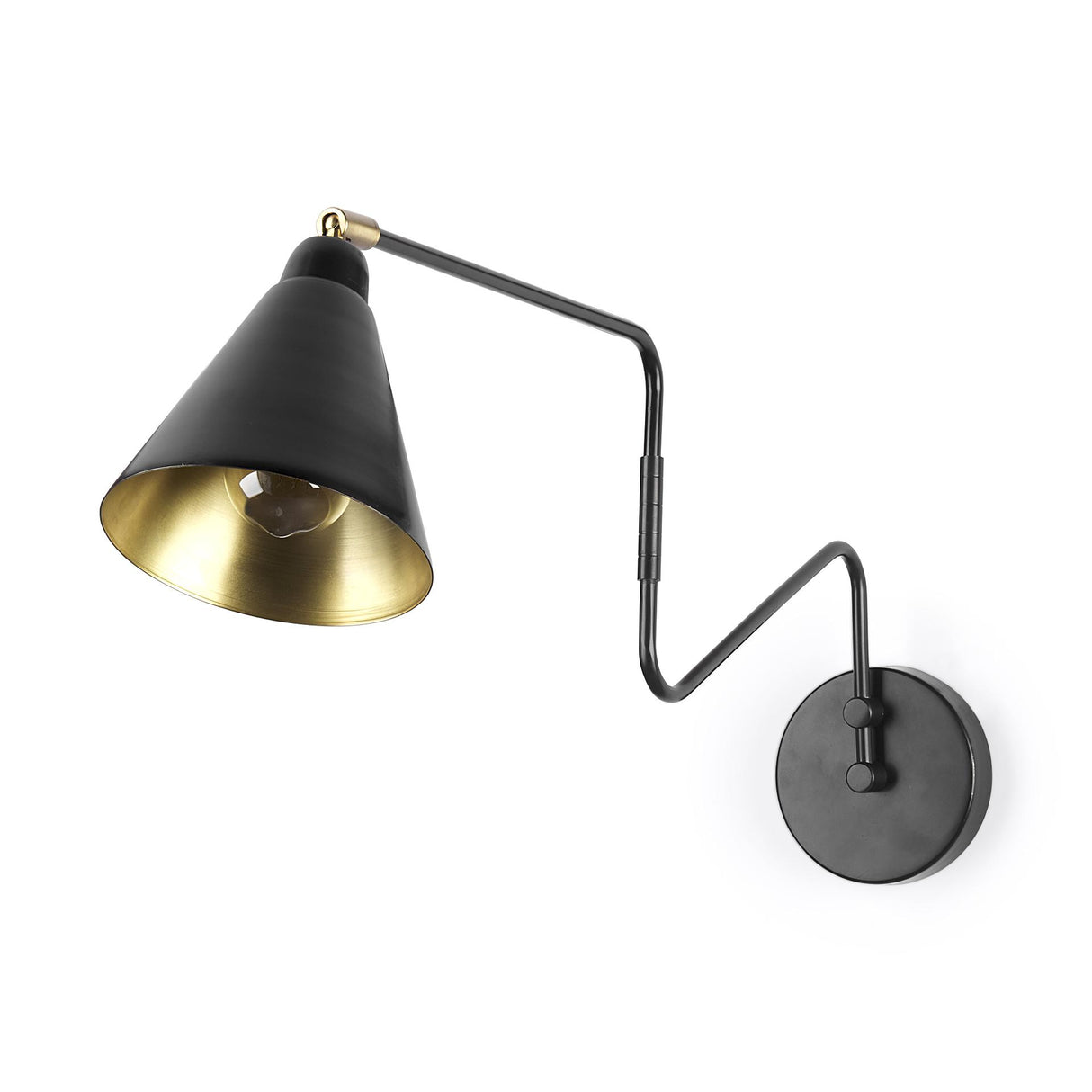 Mercana Cobalt 6L x 32W Black Metal Cone Shaped Swivel Wall Sconce