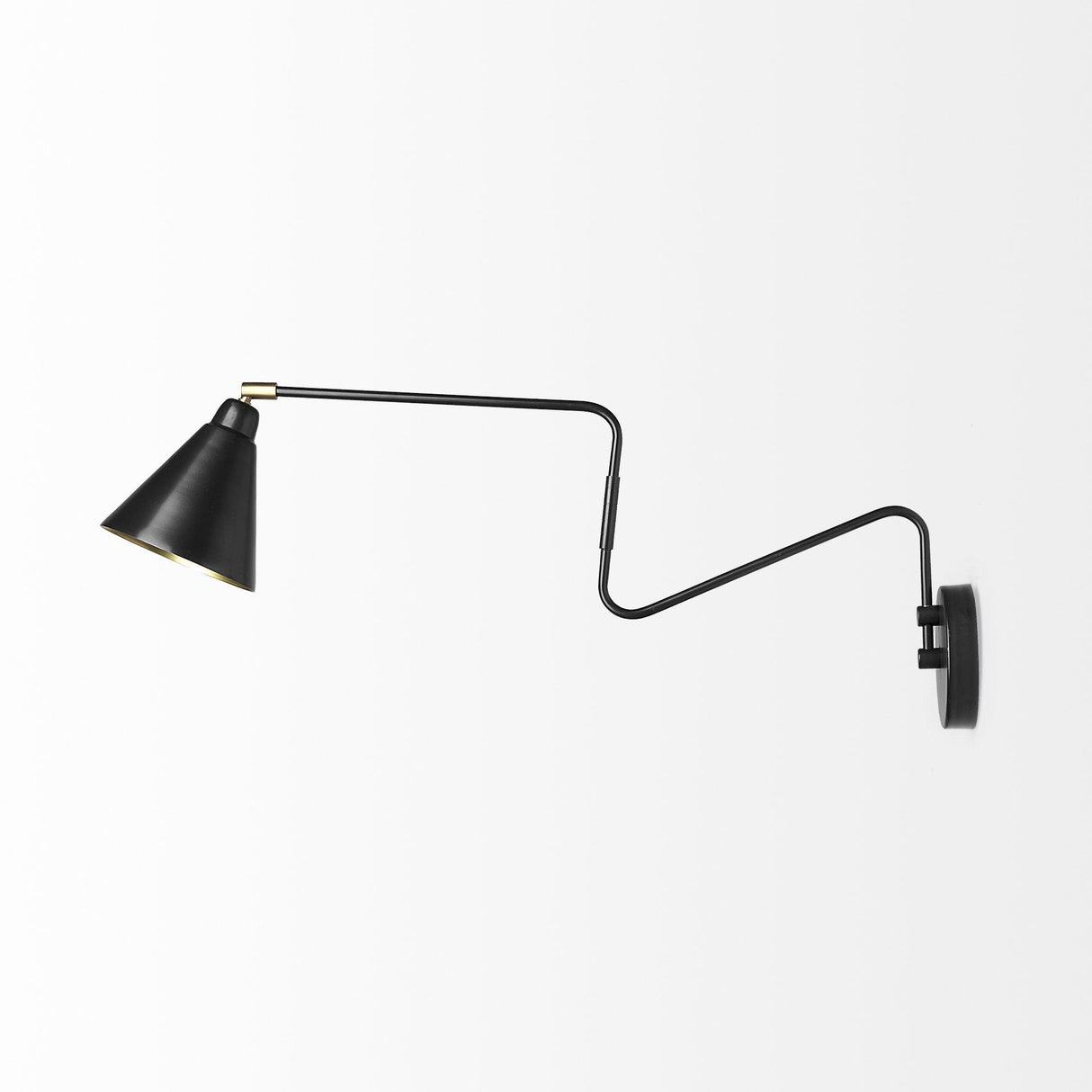 Mercana Cobalt 6L x 32W Black Metal Cone Shaped Swivel Wall Sconce