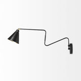 Mercana Cobalt 6L x 32W Black Metal Cone Shaped Swivel Wall Sconce
