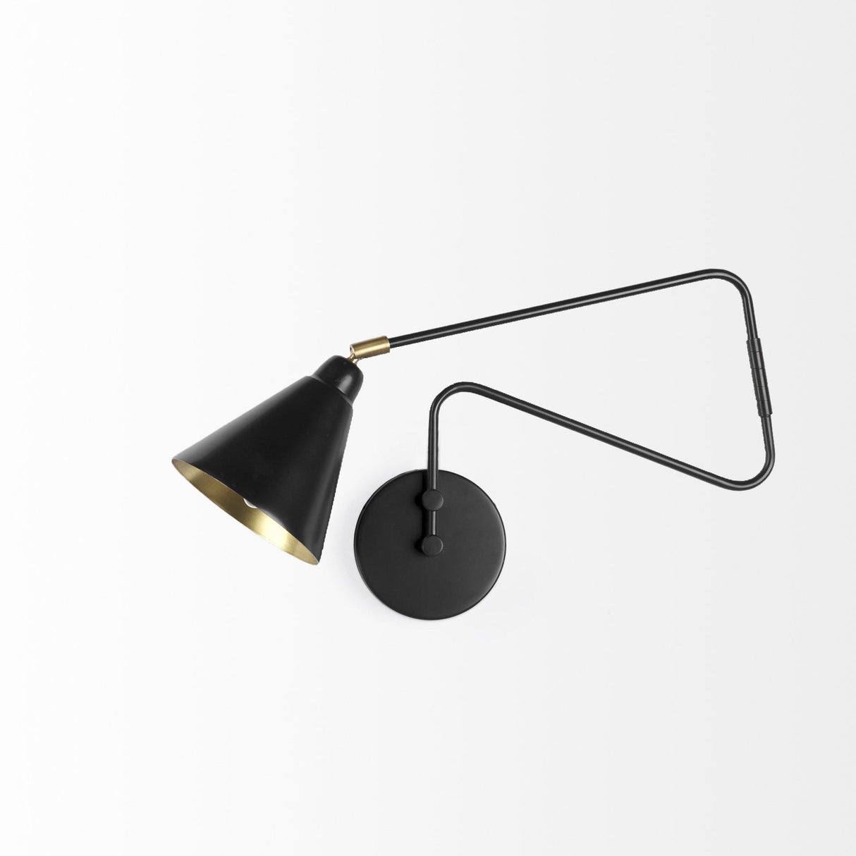 Mercana Cobalt 6L x 32W Black Metal Cone Shaped Swivel Wall Sconce