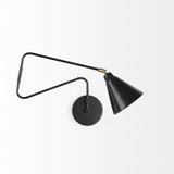 Mercana Cobalt 6L x 32W Black Metal Cone Shaped Swivel Wall Sconce