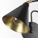 Mercana Cobalt 6L x 32W Black Metal Cone Shaped Swivel Wall Sconce