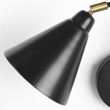 Mercana Cobalt 6L x 32W Black Metal Cone Shaped Swivel Wall Sconce