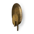 Mercana Clarence 7.0L x 5.3W x 17.0H Metal Hammered Gold Round Wall Sconce