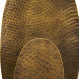Mercana Clarence 7.0L x 5.3W x 17.0H Metal Hammered Gold Round Wall Sconce