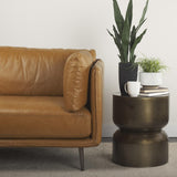 Mercana Catriona 17L x 17W x 20H Gold Accent Hourglass Table