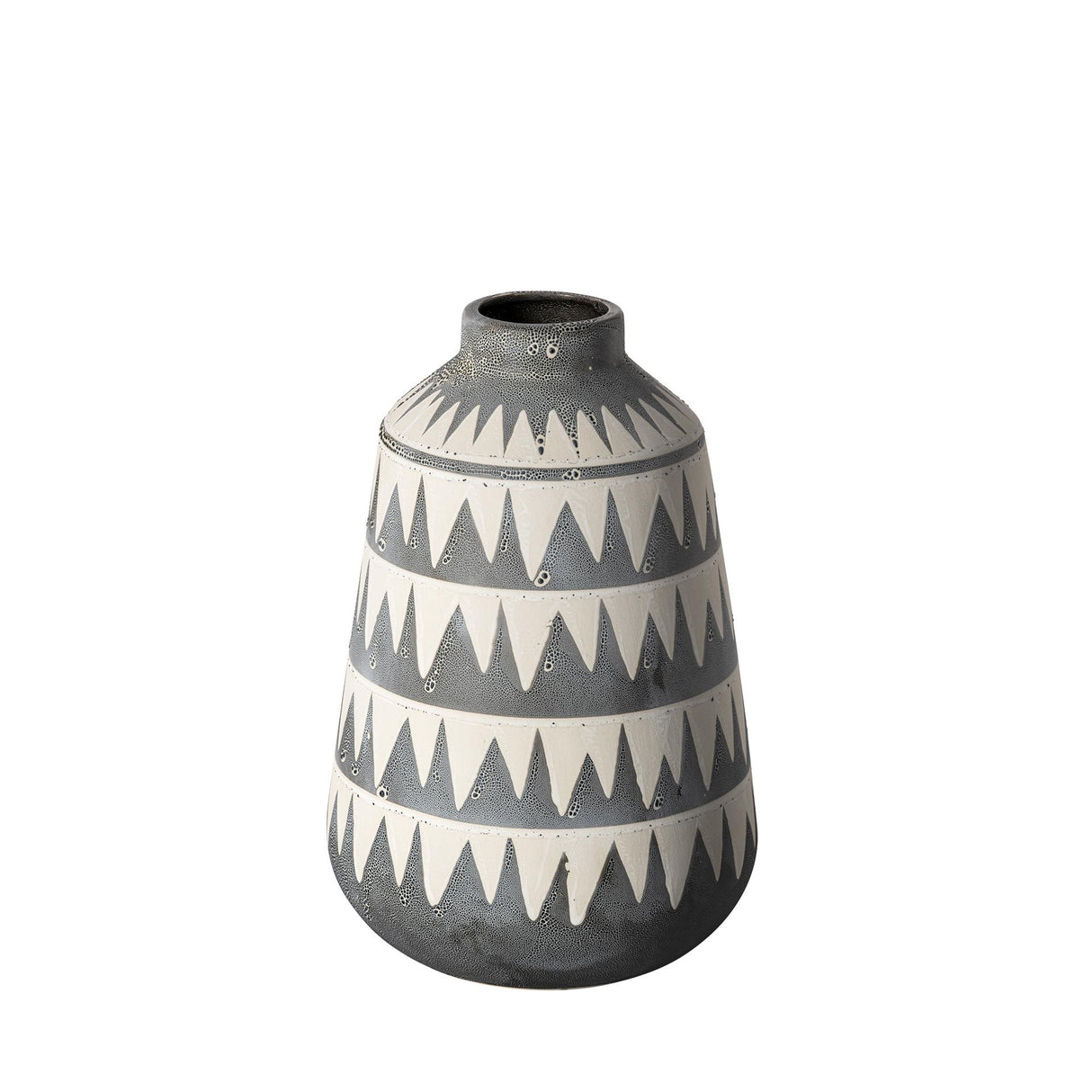 Mercana Delaney Large Gray Patterned Ceramic Vase