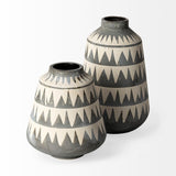Mercana Delaney Large Gray Patterned Ceramic Vase