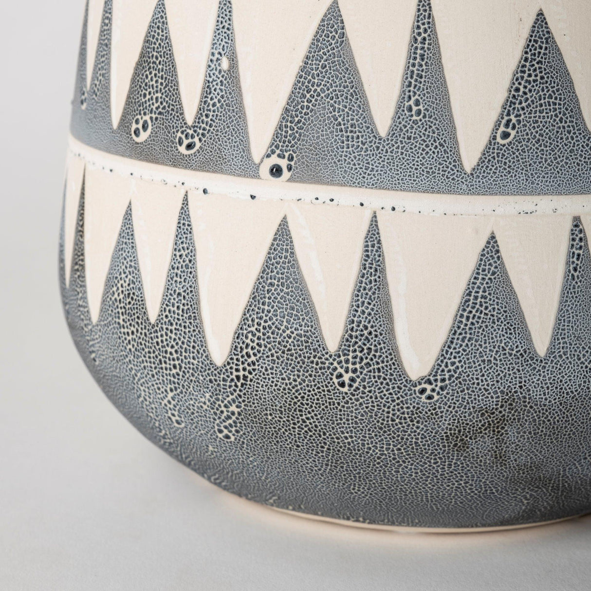 Mercana Delaney Large Gray Patterned Ceramic Vase