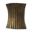 Mercana Letitia 10.5L x 5.5W x 11.0H Gold Hammered Metal Fan Wall Sconce