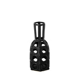 Mercana Brunel Small Black Drum-Shaped Ceramic Vase