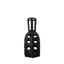 Mercana Brunel Small Black Drum-Shaped Ceramic Vase