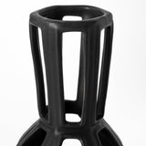 Mercana Brunel Small Black Drum-Shaped Ceramic Vase