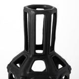Mercana Brunel Large Black Drum-Shaped Ceramic Vase