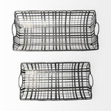 Mercana Kenneth (Set of 2) 24L x 12W Gray Metal Baskets