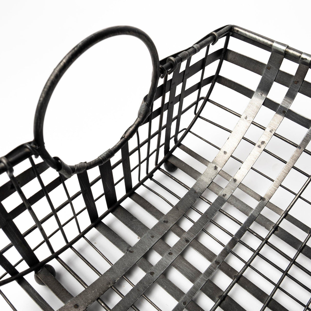 Mercana Kenneth (Set of 2) 24L x 12W Gray Metal Baskets
