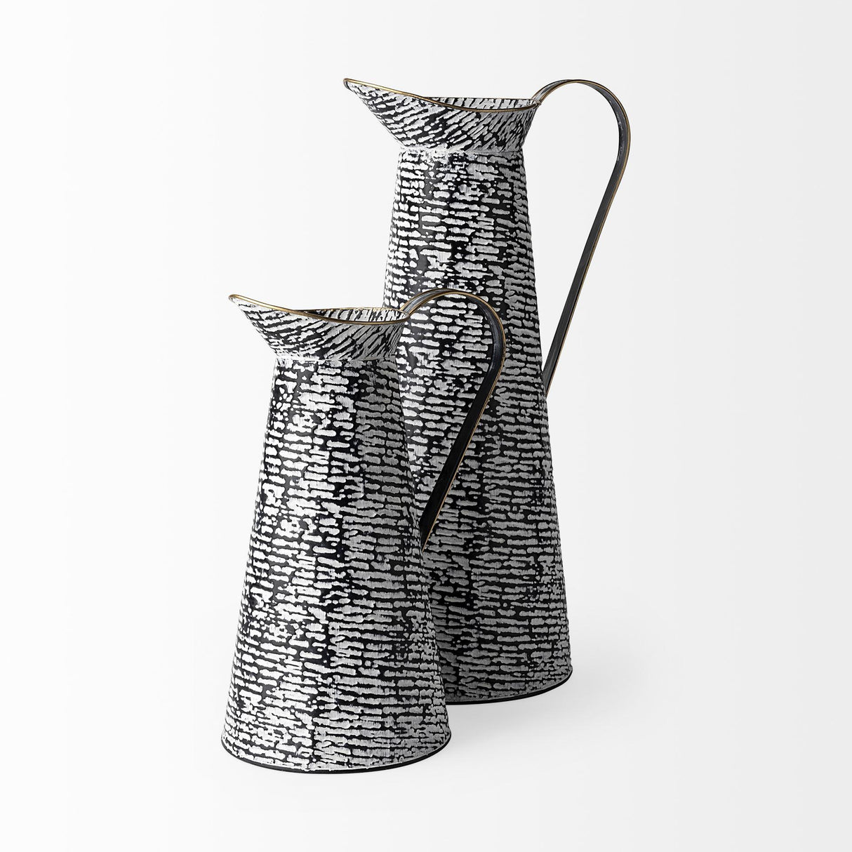 Mercana Colette Large Black/White Patterned Vase