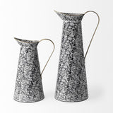 Mercana Colette Small Black/White Patterned Vase