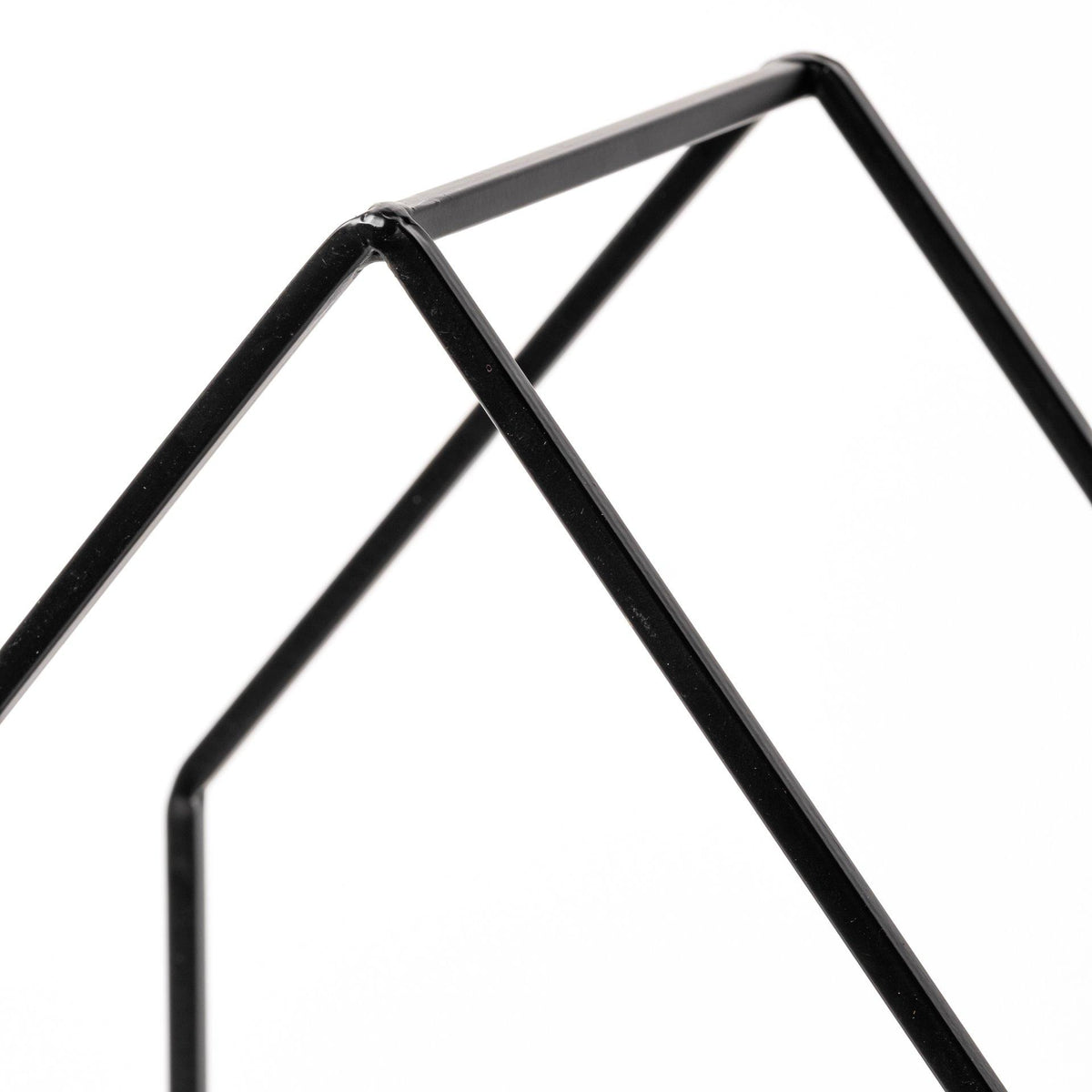 Mercana Leopold Set of Two Black Metal Wooden Base Table Candle Holders