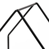 Mercana Leopold Set of Two Black Metal Wooden Base Table Candle Holders