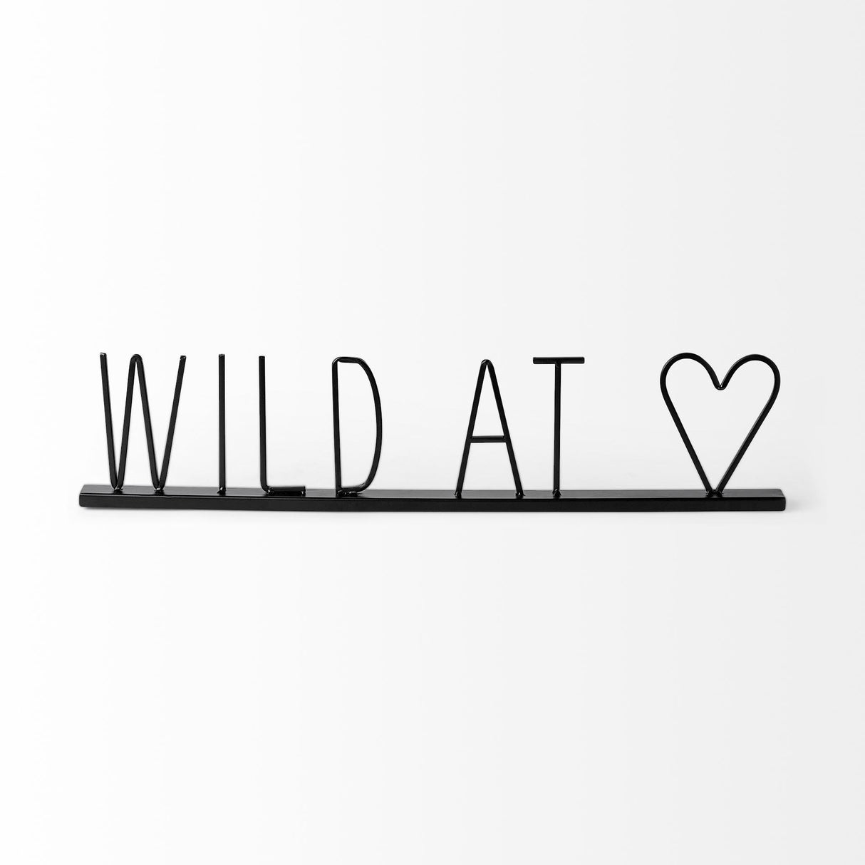 Mercana Wild at Heart 24L x 1W Black Metal Sign
