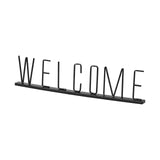 Mercana Welcome 24L x 1W Black Metal Sign