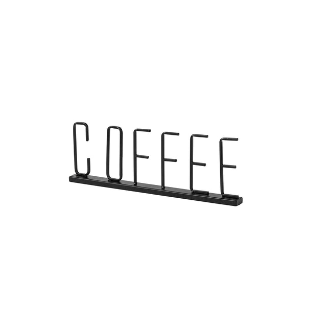 Mercana Coffee 15L x 1W Black Metal Sign