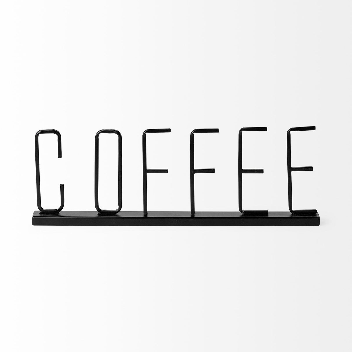 Mercana Coffee 15L x 1W Black Metal Sign
