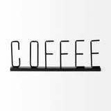 Mercana Coffee 15L x 1W Black Metal Sign
