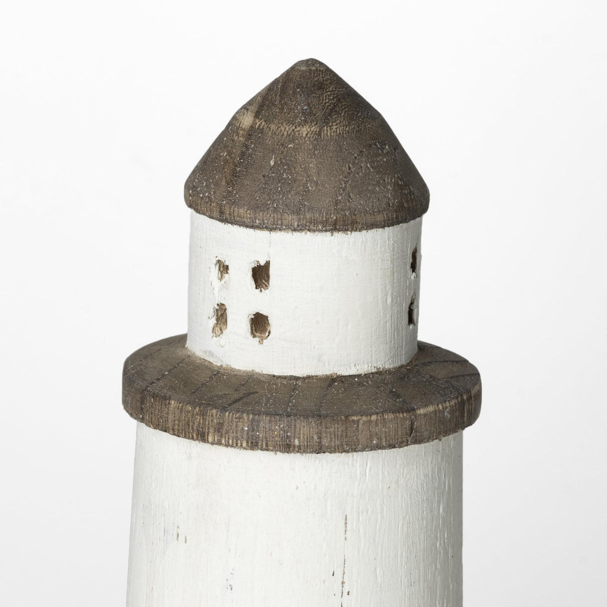 Mercana Abner (Small) 3L x 3W White Wooden Coastal Lighthouse