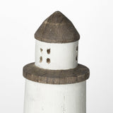 Mercana Abner (Small) 3L x 3W White Wooden Coastal Lighthouse
