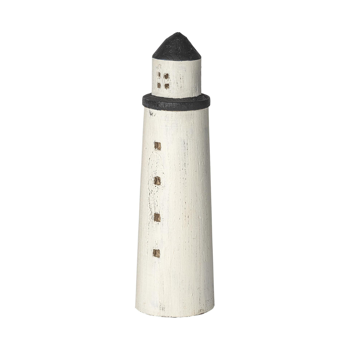 Mercana Abner (Large) 4L x 4W White Wooden Coastal Lighthouse