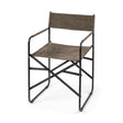 Mercana Direttore 19.25L x 20W x 31H Brown/Gray Suede W/ Metal Frame Dining Chair