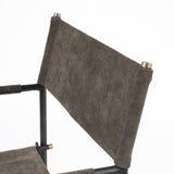 Mercana Direttore 19.25L x 20W x 31H Brown/Gray Suede W/ Metal Frame Dining Chair