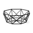 Mercana Davy 17L x 17W Black Metal Large Hexagonal Bowl