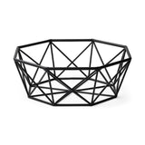 Mercana Davy 17L x 17W Black Metal Large Hexagonal Bowl