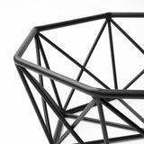 Mercana Davy 17L x 17W Black Metal Large Hexagonal Bowl