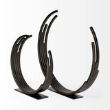 Mercana Taj (Large) 21L x 3W Black Broken Halo Decorative Object