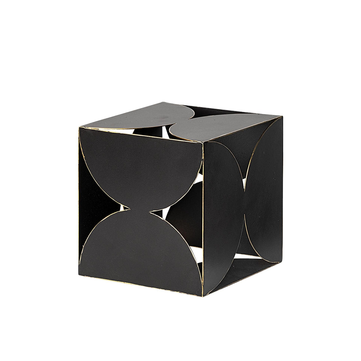 Mercana Darren (Small) 6L x 6W Black Metal Decorative Cube