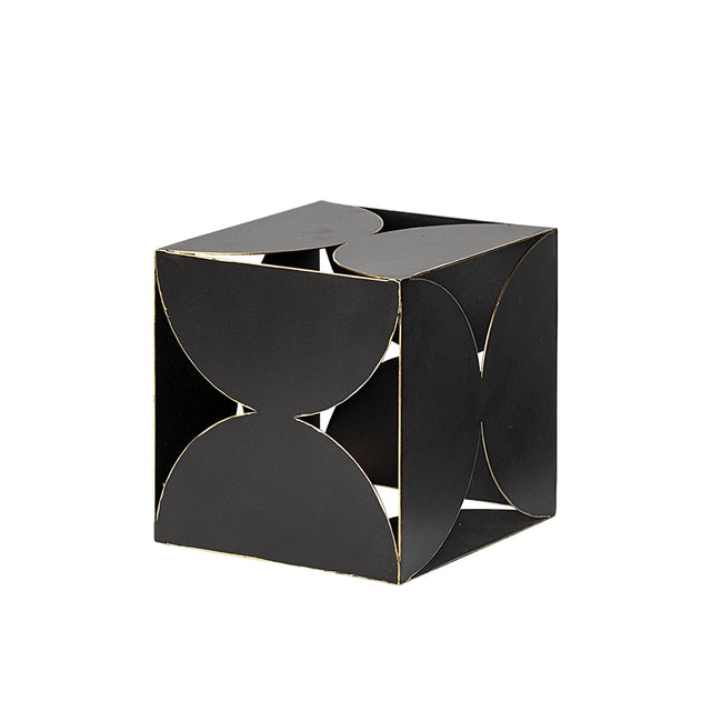 Mercana Darren (Small) 6L x 6W Black Metal Decorative Cube