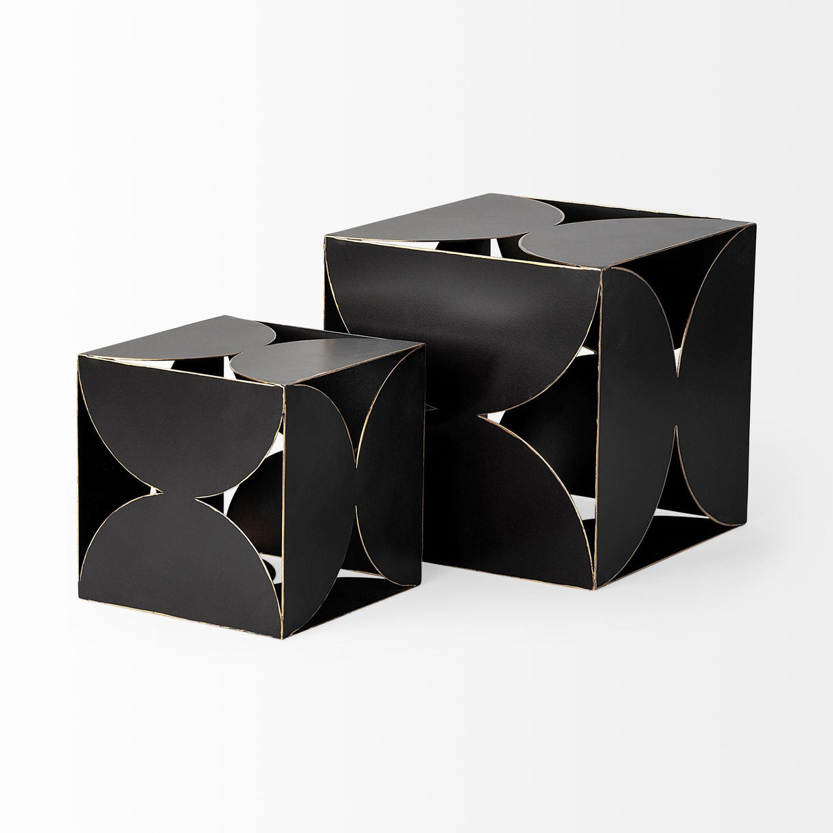 Mercana Darren (Small) 6L x 6W Black Metal Decorative Cube