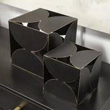 Mercana Darren (Large) 8L x 8W Black Metal Decorative Cube