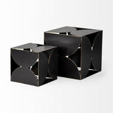 Mercana Darren (Large) 8L x 8W Black Metal Decorative Cube