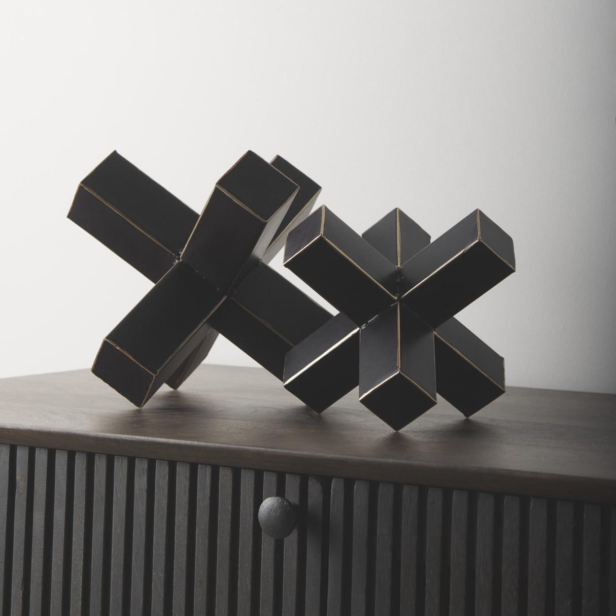 Mercana Abel (Small) 8L x 7W Black Metal Jack W/ Gold Accents