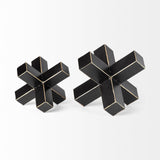 Mercana Abel (Large) 9L x 9W Black Metal Jack W/ Gold Accents