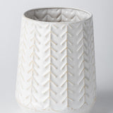 Mercana Gemma II Metal Glossy White Chevron Vase