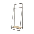 Mercana Carell 31L x 18W Black Metal And Wood Shelf Hall Tree