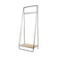 Mercana Carell 31L x 18W Black Metal And Wood Shelf Hall Tree