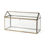 Mercana Hutt 16L x 6W x 9H Gold Glass Terrarium Box